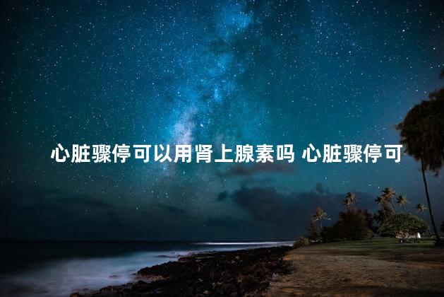 心脏骤停可以用肾上腺素吗 心脏骤停可以用aed吗